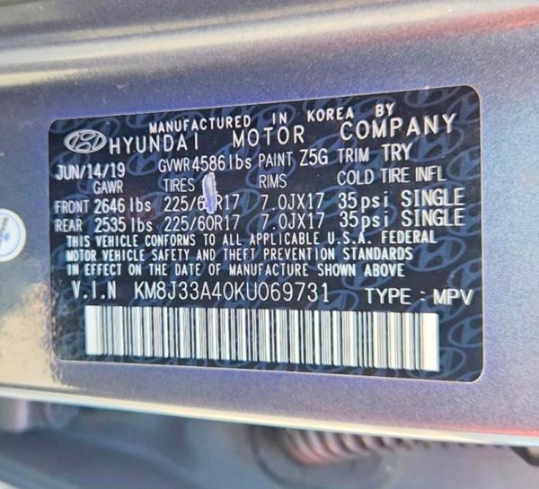 2019 HYUNDAI TUCSON