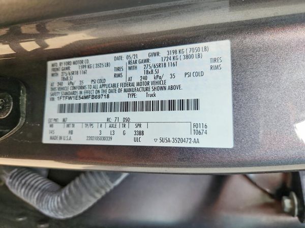 2021 FORD F150