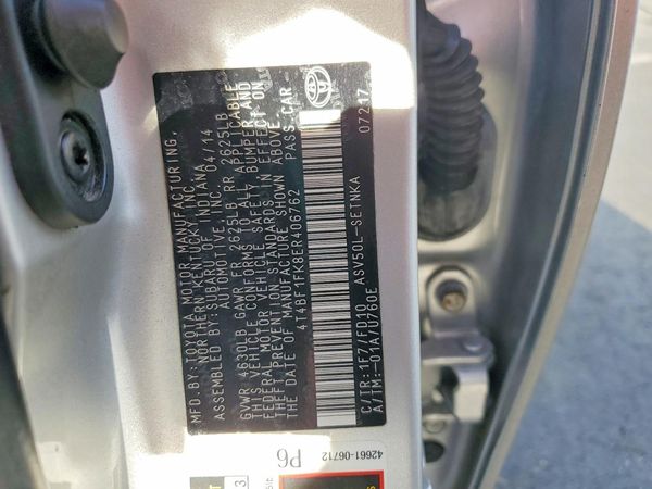 2014 TOYOTA CAMRY — VINS
