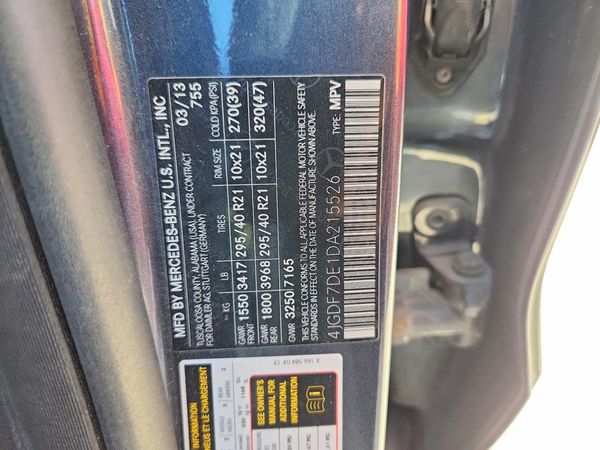 2013 MERCEDES-BENZ GL GL550 4MATIC