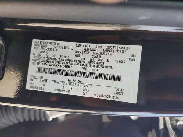2019 FORD F150