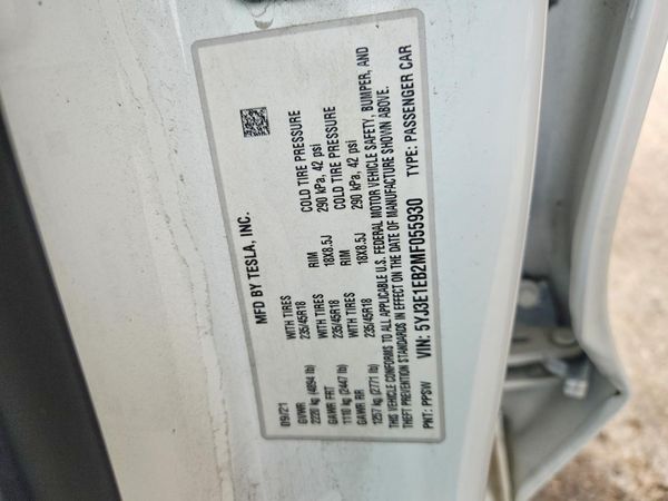 2021 TESLA MODEL 3