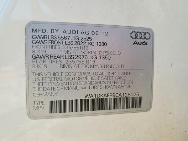 2012 AUDI Q5