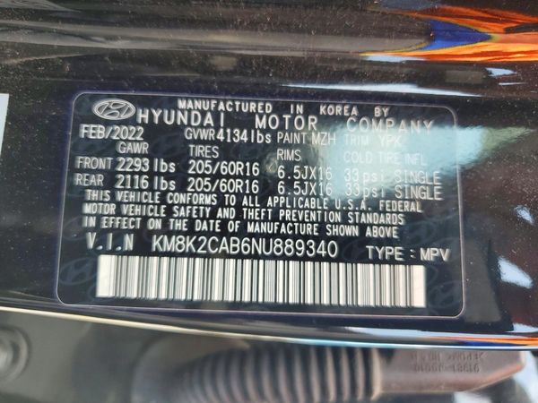 2022 HYUNDAI KONA