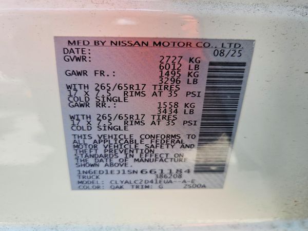 2025 NISSAN FRONTIER