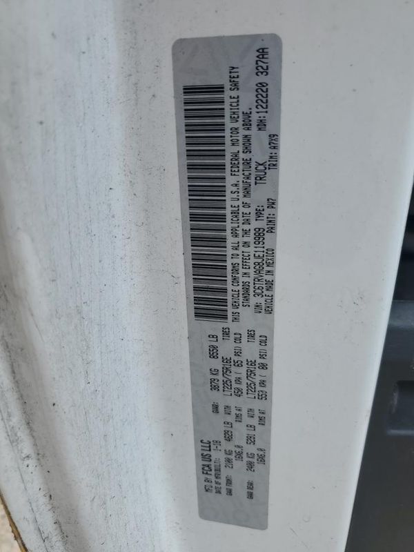2018 RAM PROMASTER 1500
