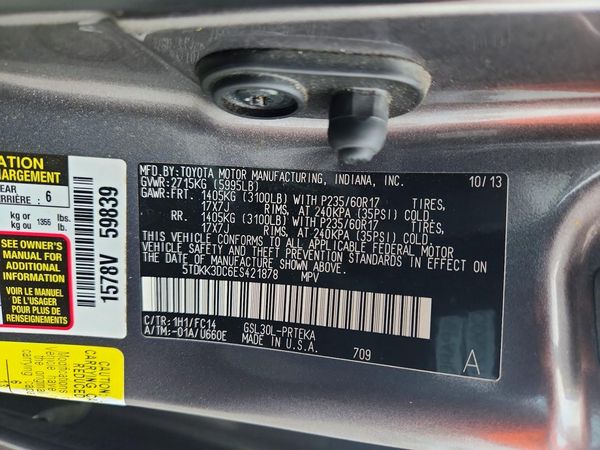 2014 TOYOTA SIENNA