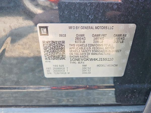 2019 CHEVROLET TRAVERSE LT