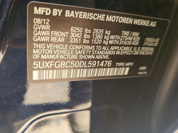 2013 BMW X6 xDrive50i — VINS