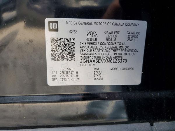 2022 CHEVROLET EQUINOX LS (1FL)