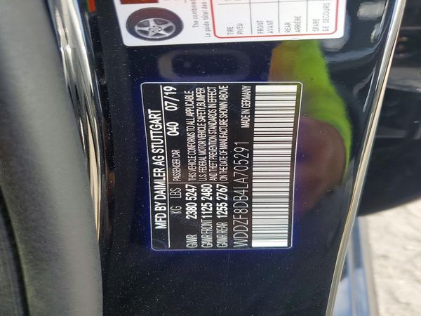 2020 MERCEDES-BENZ E-CLASS E350 — VINS