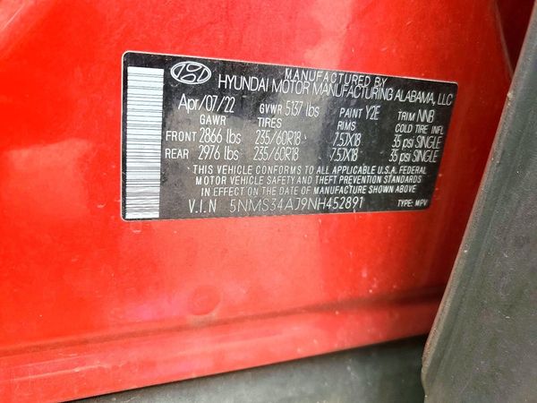 2022 HYUNDAI SANTA FE SEL w/ Premium Pkg