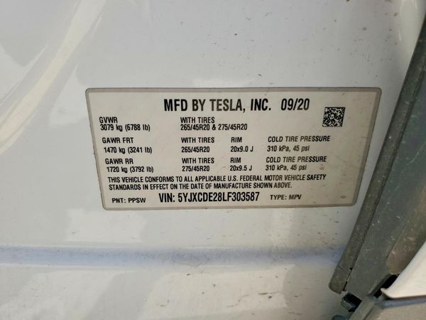 2020 TESLA MODEL X