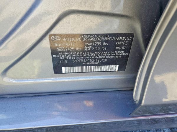 2012 HYUNDAI SONATA