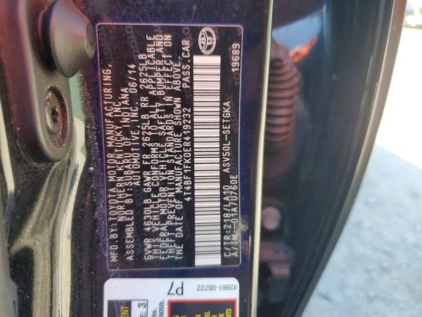 2014 TOYOTA CAMRY