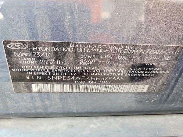2017 HYUNDAI SONATA