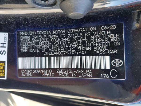 2021 TOYOTA COROLLA