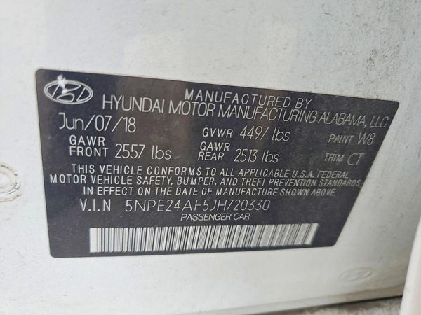2018 HYUNDAI SONATA SE, Eco