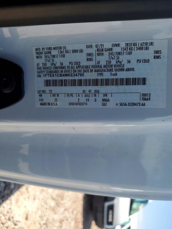 2021 FORD F150
