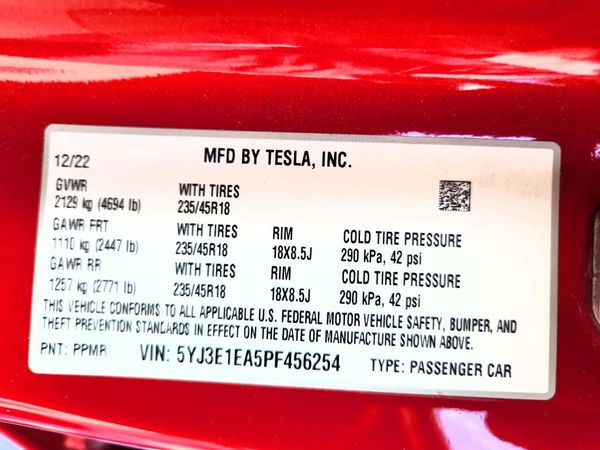 2023 TESLA MODEL 3