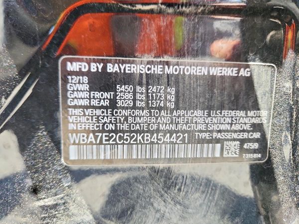 2019 BMW 740