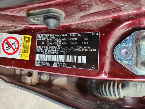 2016 TOYOTA HIGHLANDER Base/Hybrid