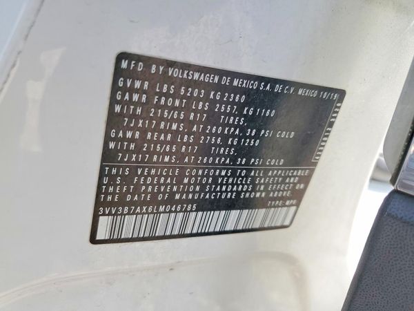 2020 VOLKSWAGEN TIGUAN SE, SEL