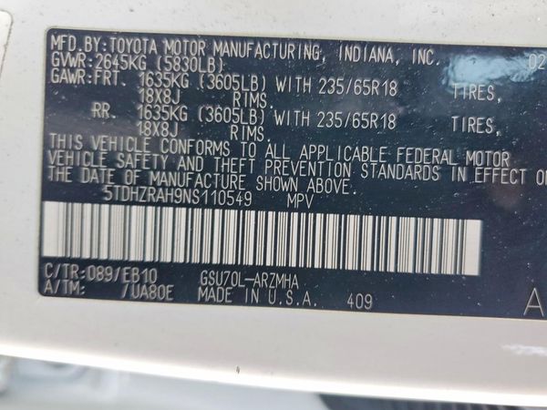 2022 TOYOTA HIGHLANDER