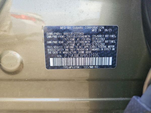 2023 SUBARU FORESTER