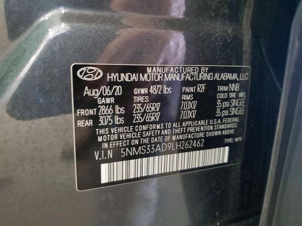 2020 HYUNDAI SANTA FE SEL