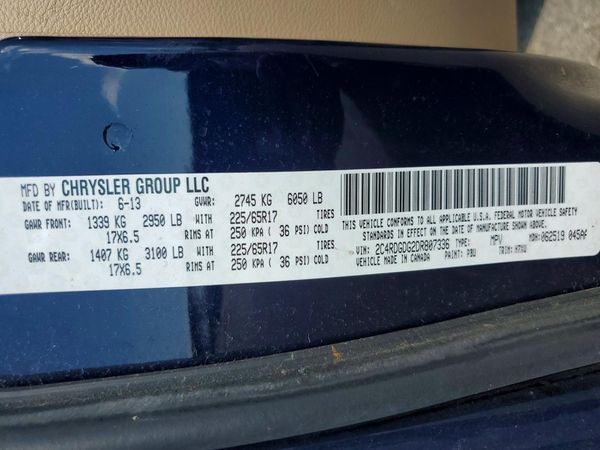 2013 DODGE GRAND CARAVAN Crew