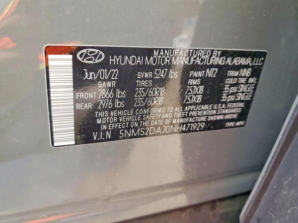 2022 HYUNDAI SANTA FE SEL