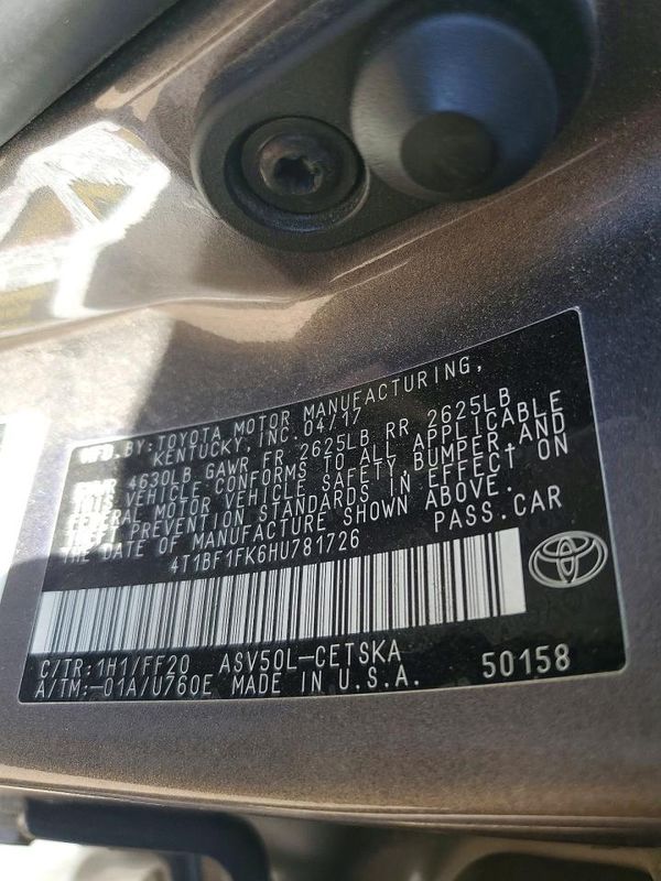 2017 TOYOTA CAMRY LE/SE/XLE/XSE