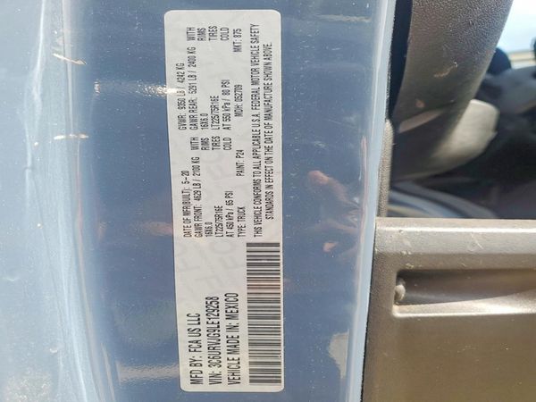 2020 RAM PROMASTER 3500 VF