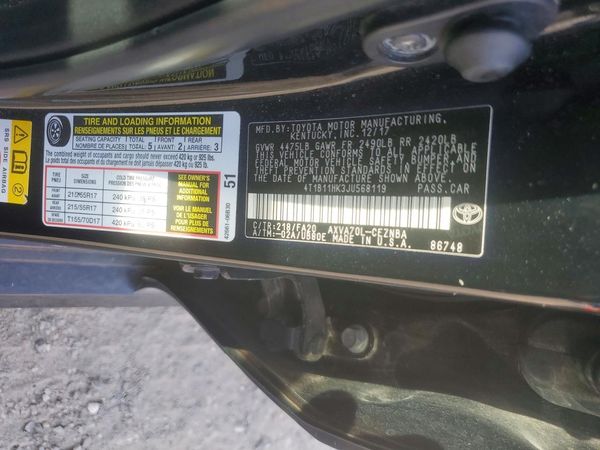 2018 TOYOTA CAMRY L/LE/SE/XLE