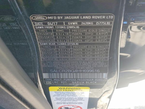 2017 LAND ROVER DISCOVERY SPORT HSE