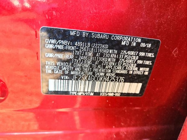 2019 SUBARU FORESTER Prm+ES+SMART
