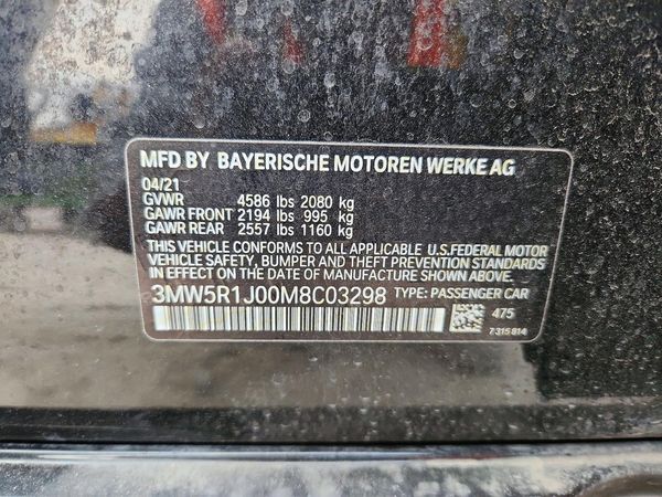 2021 BMW 330I