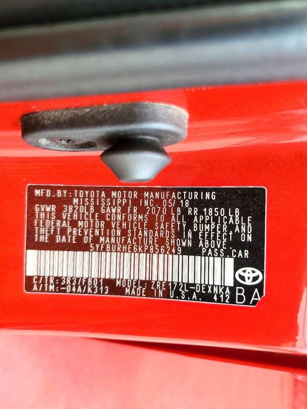 2019 TOYOTA COROLLA L/LE/SE/XLE/XSE
