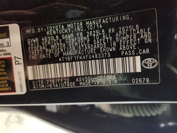 2017 TOYOTA CAMRY