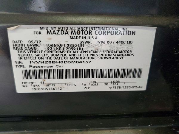 2013 MAZDA 6 Sport / GS