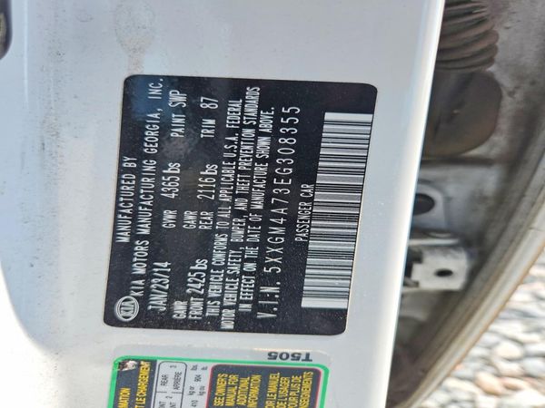 2014 KIA OPTIMA 2.4 LX STD/Conv