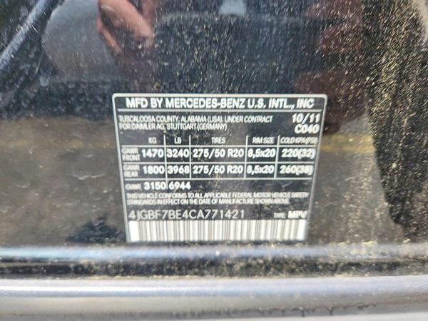 2012 MERCEDES-BENZ GL GL450 4-MATIC