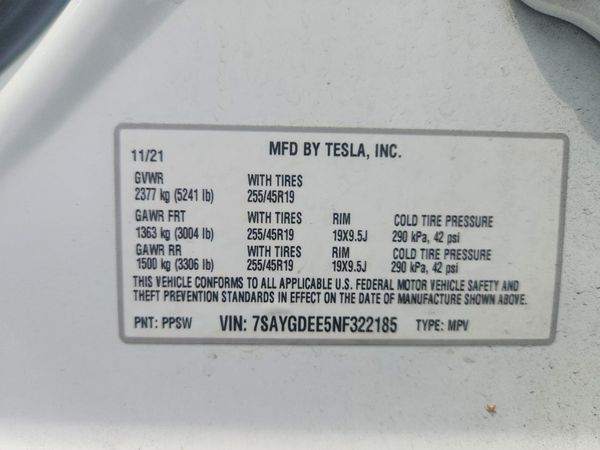 2022 TESLA MODEL Y