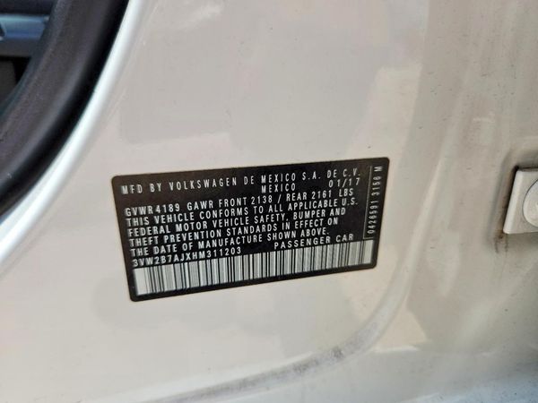 2017 VOLKSWAGEN JETTA S