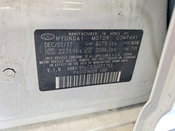 2018 HYUNDAI IONIQ Limited (HEV)