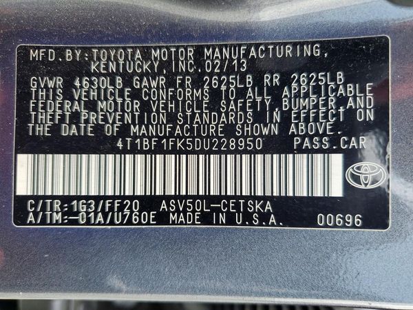 2013 TOYOTA CAMRY
