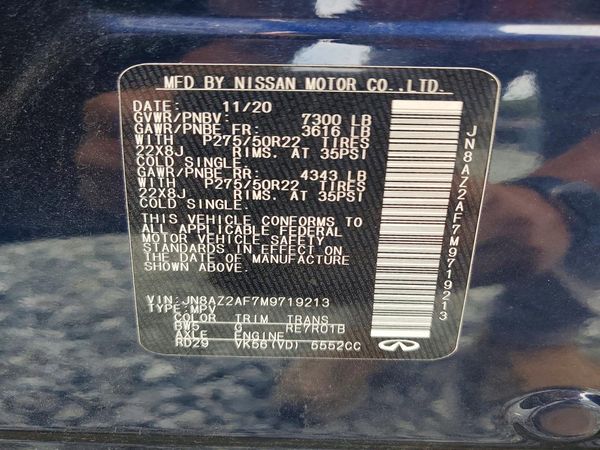 2021 INFINITI QX80 S