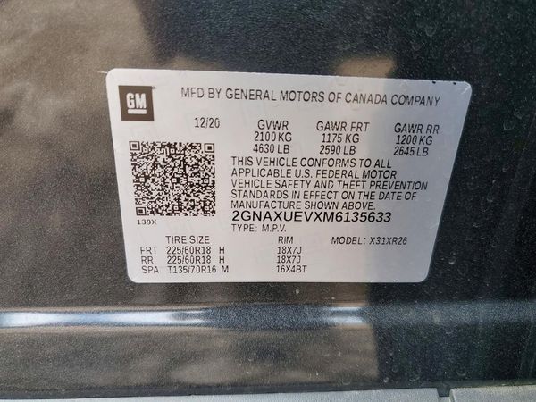 2021 CHEVROLET EQUINOX LT (1LT)
