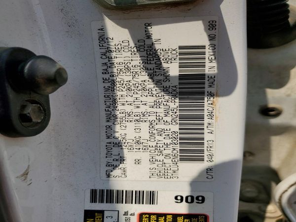 2012 TOYOTA TACOMA — VINS